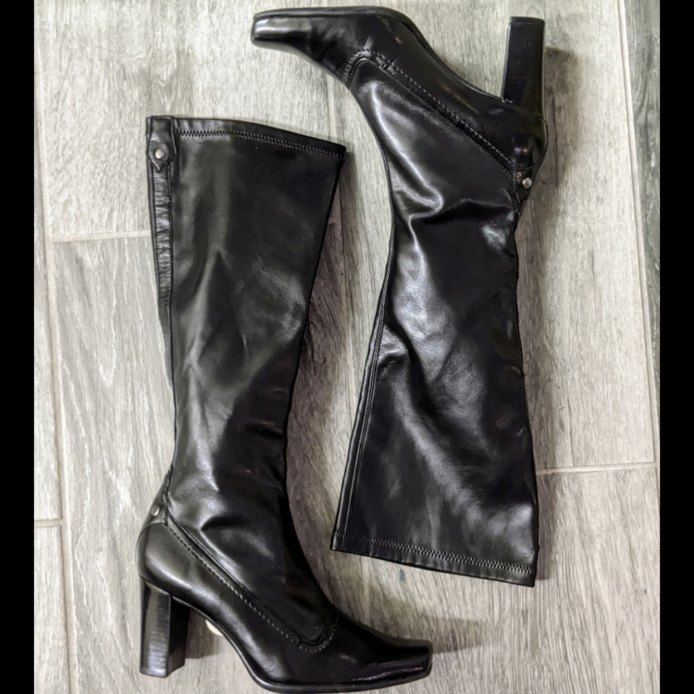 COPY - FRANCO SARTO black slip-on slim/narrow kne…